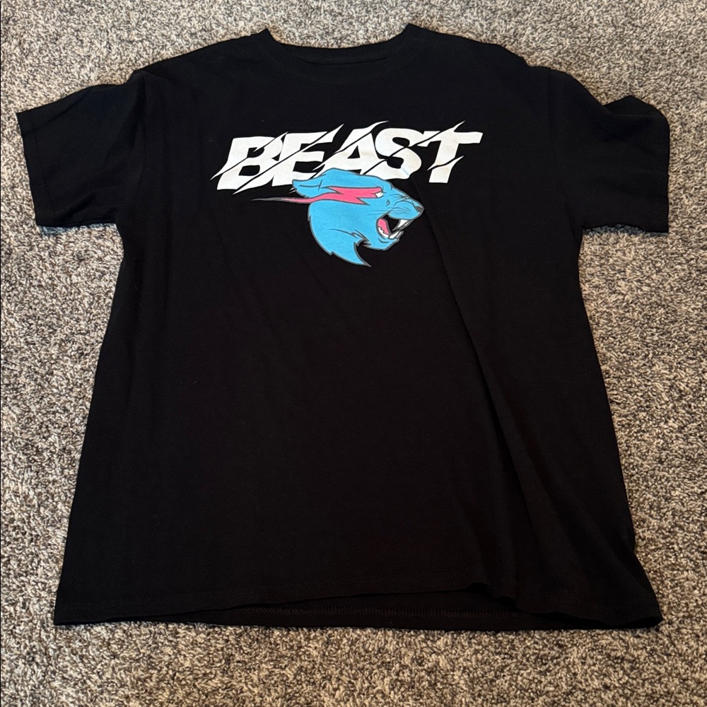 Authentic Official Mr. Beast Merch Logo T-Shirt Size Medium Youtube Tee
